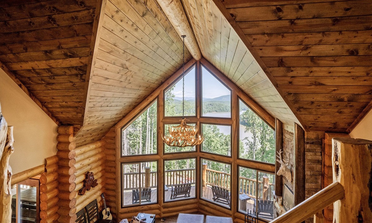 The Arbor Cabin | 10% Dist for Summer! Lake Front Log Cabin with Double Decker Dock&Mtn. Views