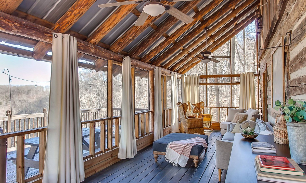 Sparta Cabin | 2 Cabins + Treehouse 50 acres, FirePit, Sauna, Cold Plunge, Hot Tub, Petting Zoo