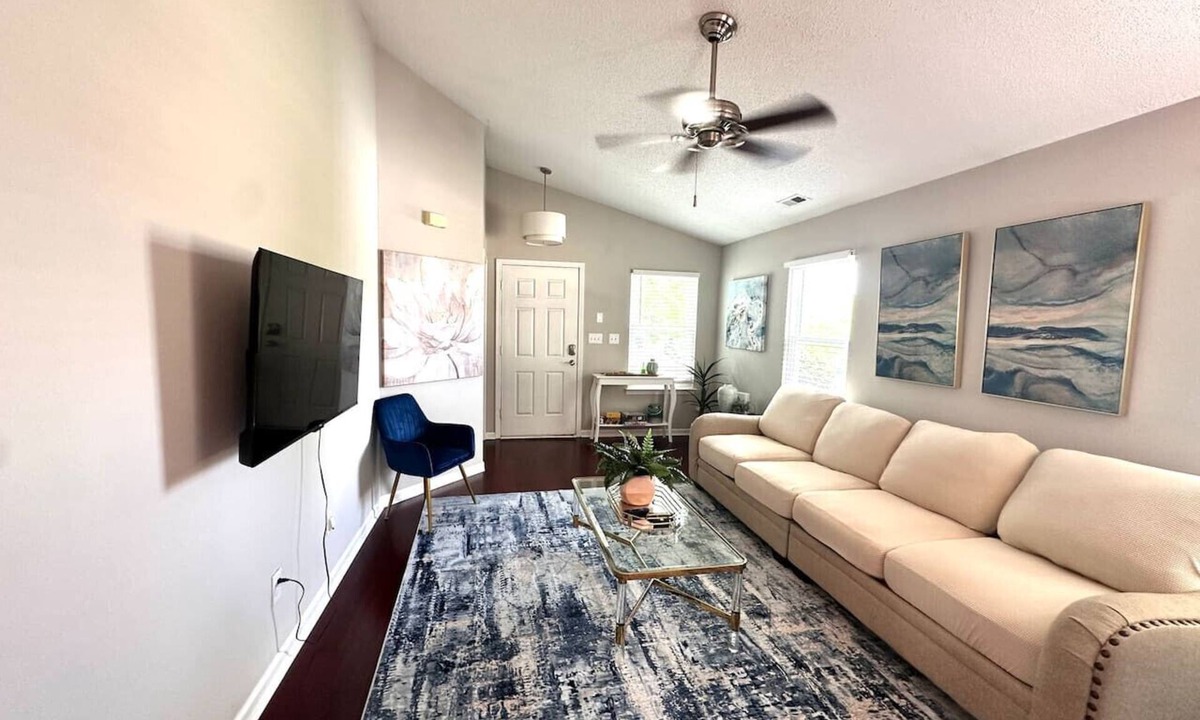 Concord House | 2BR/2BA Near Concord Mills | Backyard + Workspace