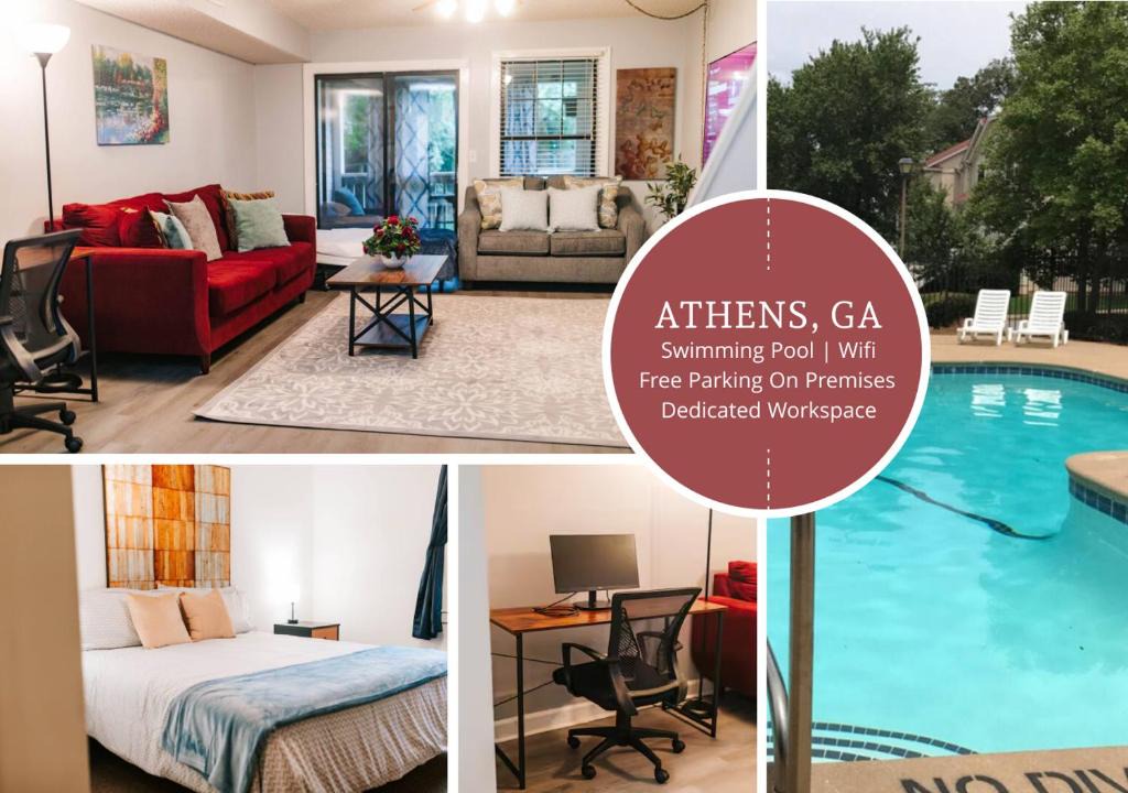 Athens Apartment | 3-Bed Athens Getaway right near UGA with Pool and Parking and SmartTV