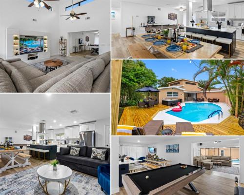 Clearwater House | 5-Bedroom Home with Private Pool and Hot Tub, 15 Minutes from Clearwater Beach