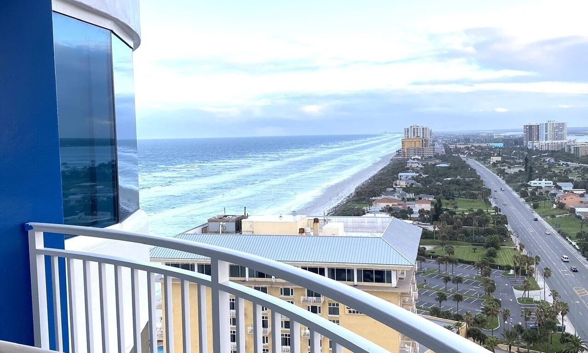 Daytona Beach Shores Condo | A WAVE FROM IT ALL - Magical Ocean Views Peck Plaza Condo Heated Pool, Hot Tub