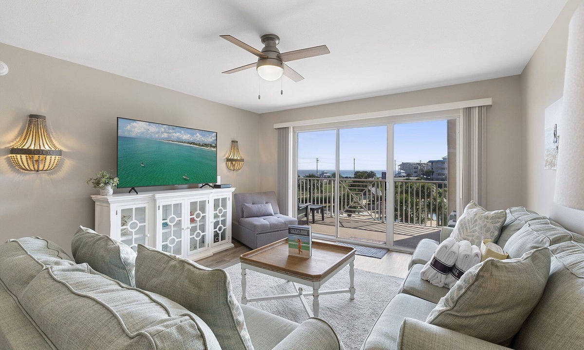 Miramar Beach Condo | Amalfi Coast 324D - Gulf View, Community Pool, Tennis, Beach Service Included!