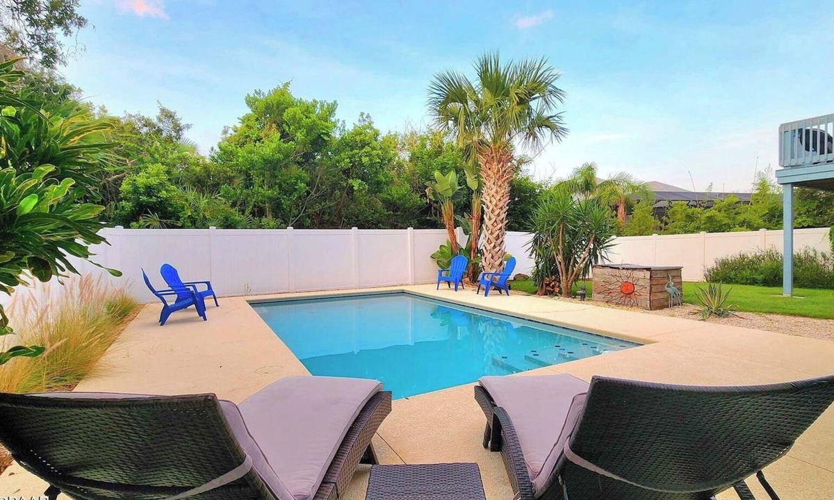 Avalon by the Sea House | Amazing Tropical Pool Home with Breezy Outdoor Living Space just Steps to Beach.