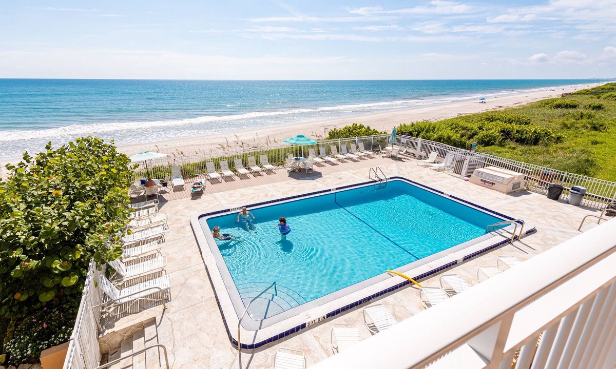 Indian Harbour Beach Condo | Beachfront Vacation Rental, Beautiful Views from the 3rd story balcony.