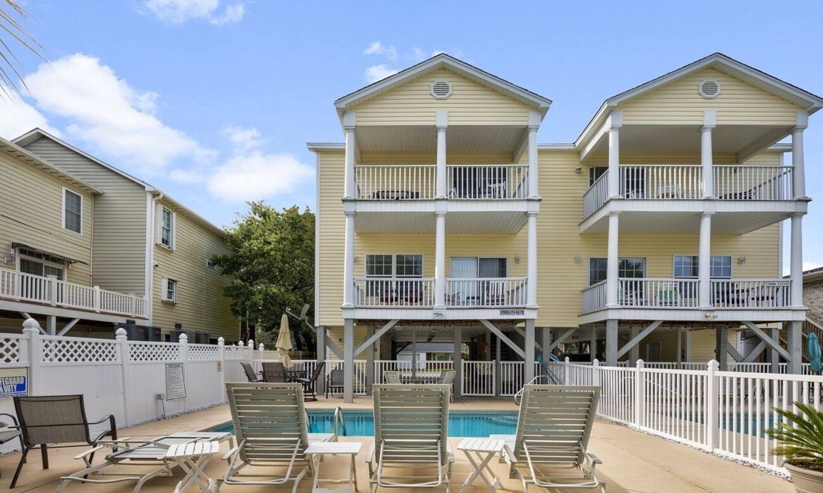Surfside Beach House | Beautiful 3rd row ocean view home with private pool. Walk to ocean, food, bars.