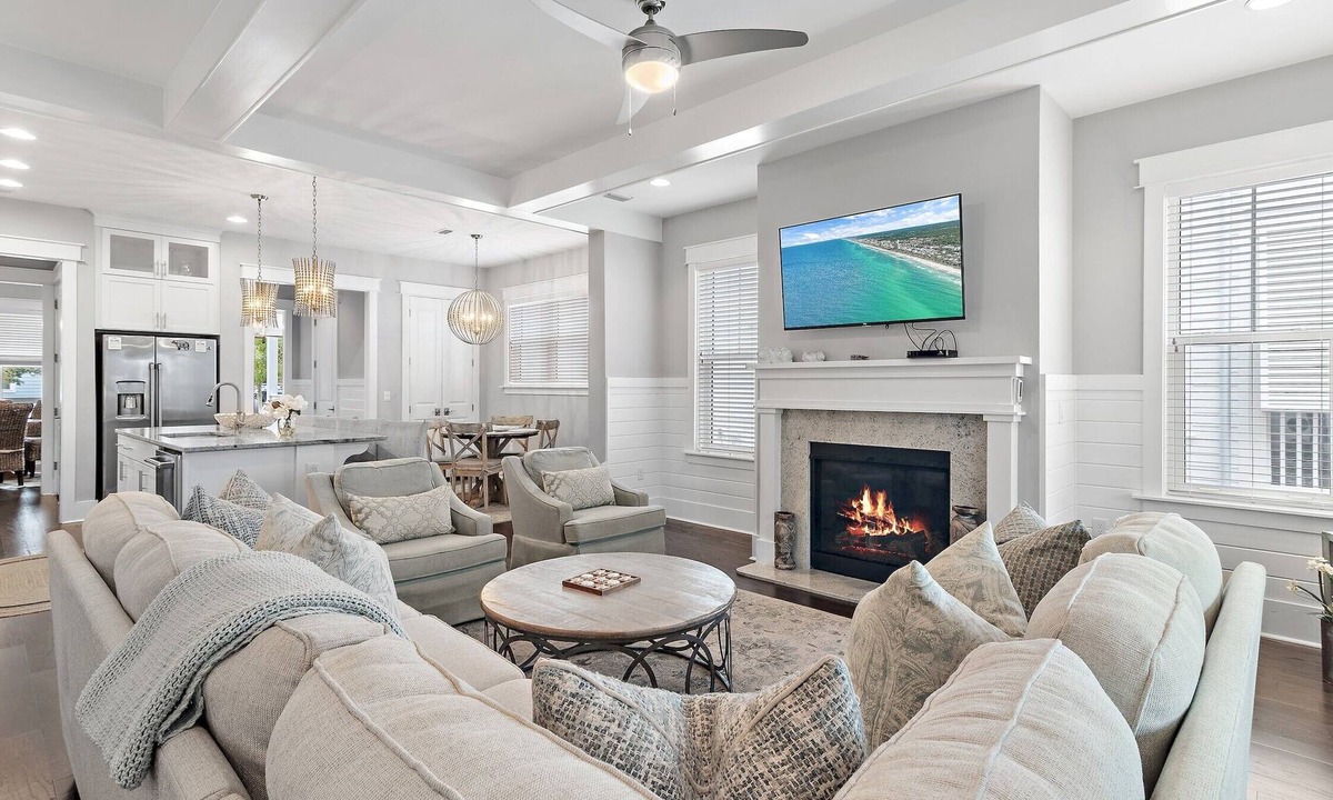 Santa Rosa Beach House | Big Sky Beach House: Sleeps 14, Golf Cart & 6 Bikes, 2 Resort Pools