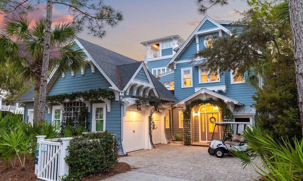 WaterSound Beach House | Book Now for a Winter Getaway! Gulf Views! Private Heated Pool! Golf Cart!