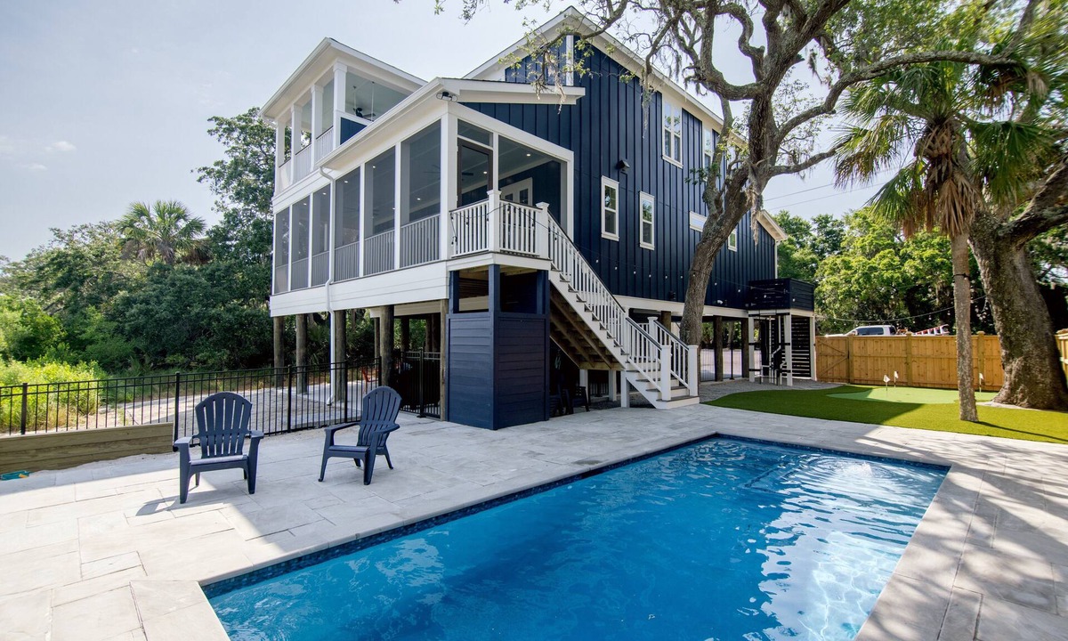 Edisto Island House | Carolina Mile:Luxurious 4BR/3.5BA Marsh-Front Retreat with Private Pool & Elevator on Edisto Beach
