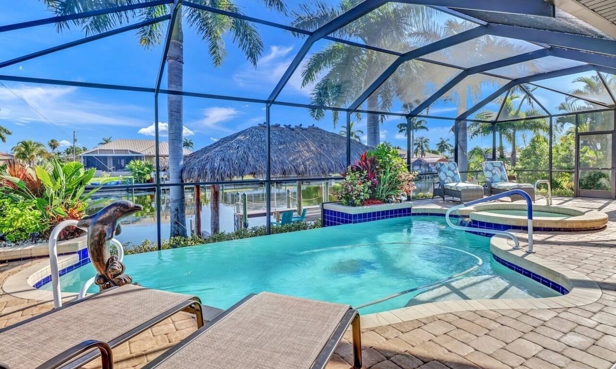 Pelican House | Cecilia 1015 Modern SW Cape Gulf Access Home w/heated Pool & Spa