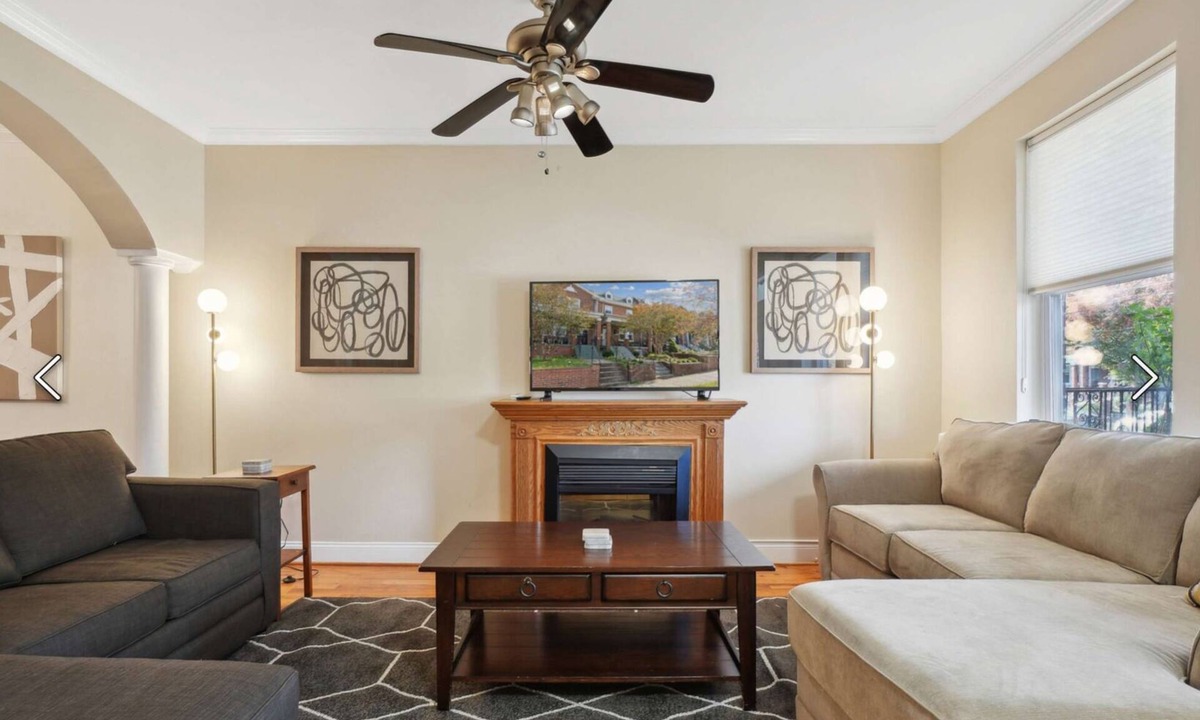 Manor Park House | Charming 4-bedroom townhome with AC & parking in NW Washington