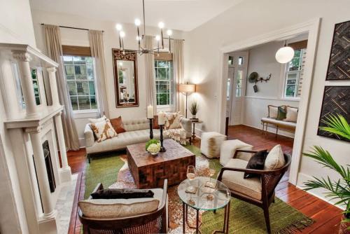 Beach Institute House | Chic Historic Home Private Patio