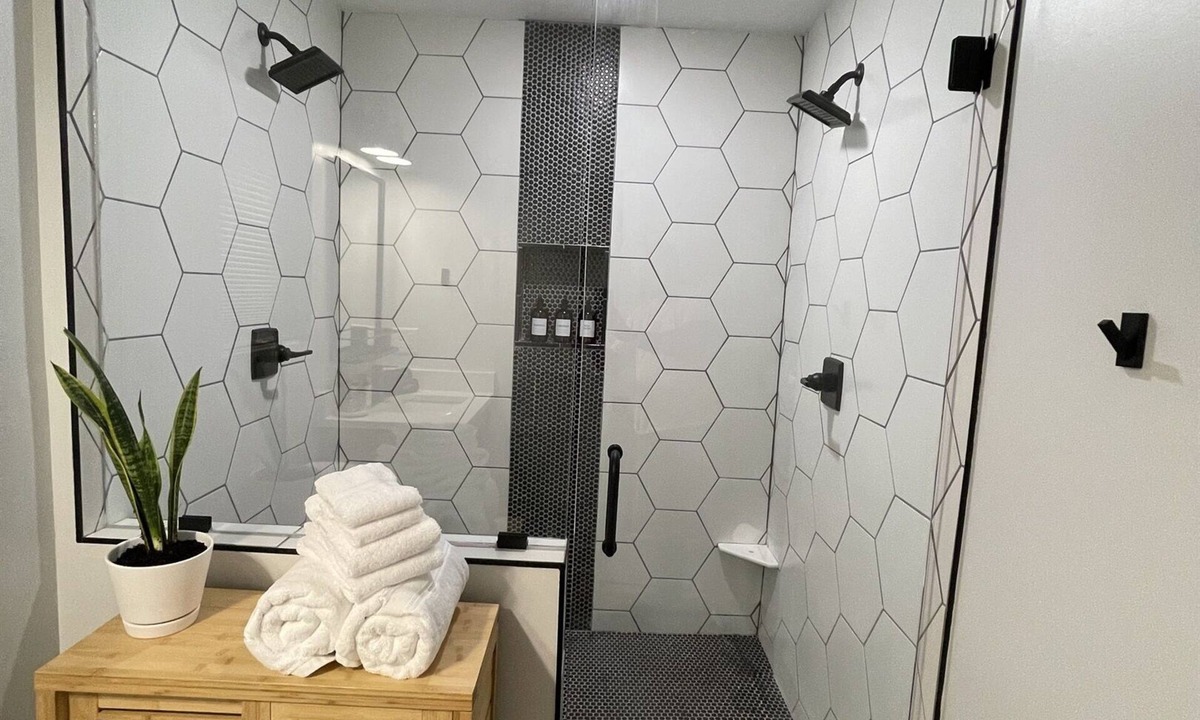 Sautee Nacoochee Cottage | Couples Getaway | Dual-Head Shower for Two