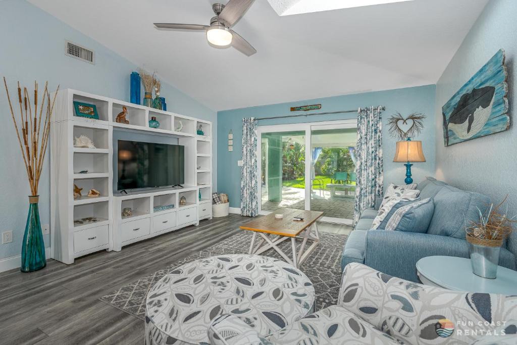 New Smyrna Beach House | Dog Friendly Home wPrivate Fenced Yard, Garage & Fire Pit STEPS to the Beach!