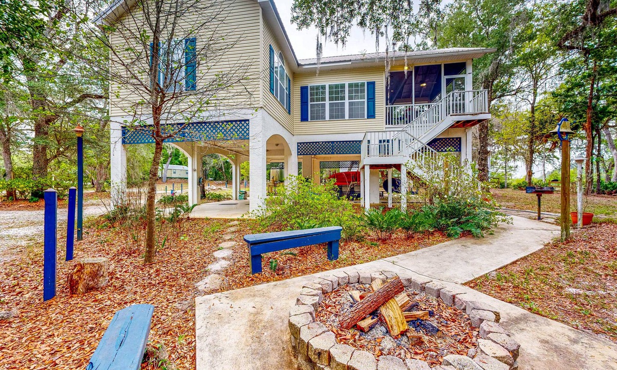 Bell House | Dog-friendly riverfront home with screened porch, firepit, & private dock