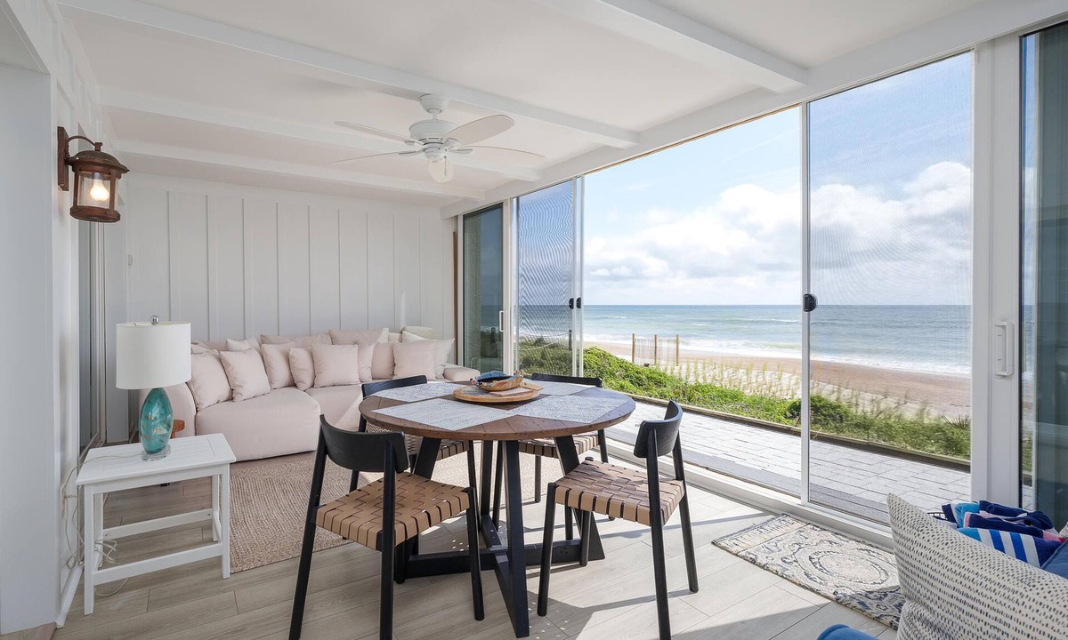 Sawgrass Condo | El Mar Villa | Oceanfront Luxury Condo with Sunroom Patio, Direct Beach Access +