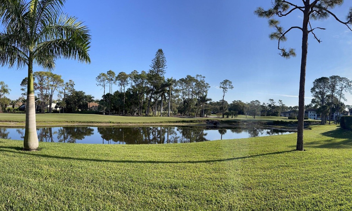 Lely Golf Estates Condo | Enjoy stunning lake & golf views from this renovated 2/2 ground flr corner condo