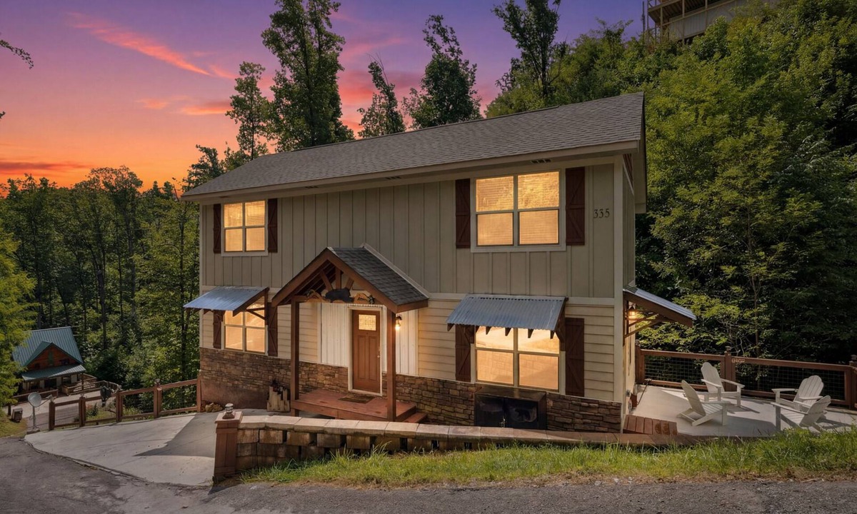 Chalet Village North Cabin | Falling Brook – Cozy Creekside Cabin with Hot Tub, Game Loft & Dog-Friendly Comfort