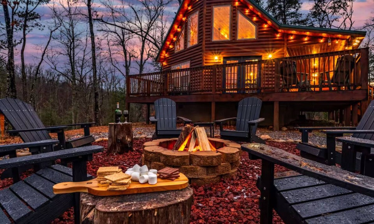 Sevierville Cabin | Firefly Ridge! Pool, Fishing Pond, Hot Tub, Fire Pit!