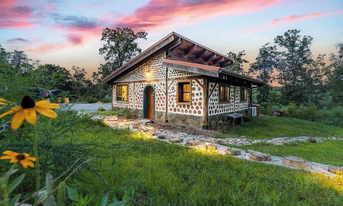 Lupton City Cabin | Goldfinch: Handmade Glass Bottle & Cedar Cabin @ Talking Water