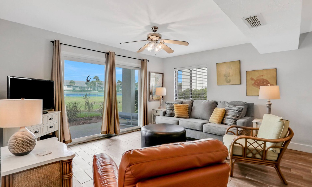 Butler Beach Condo | Ground-floor condo next to the tennis courts with 2 pools, sauna, beach access
