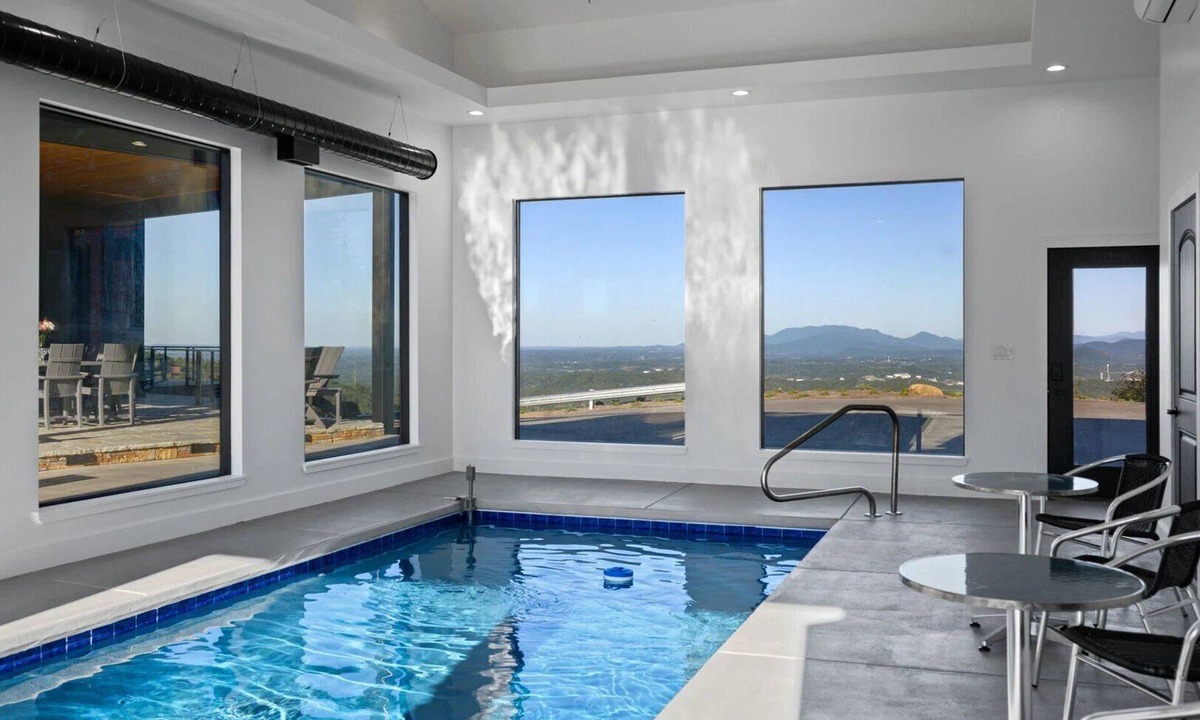 Sevierville Cabin | Higher Power: 6BR/Indoor Pool/Golf Simulator/Amazing View