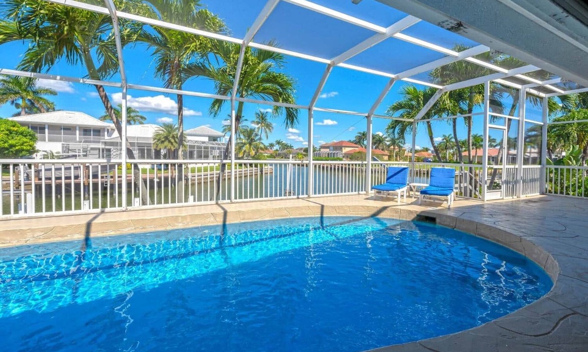 Marco Island House | Island Oasis-Waterfront Pool home! 10 min walk to the beach!