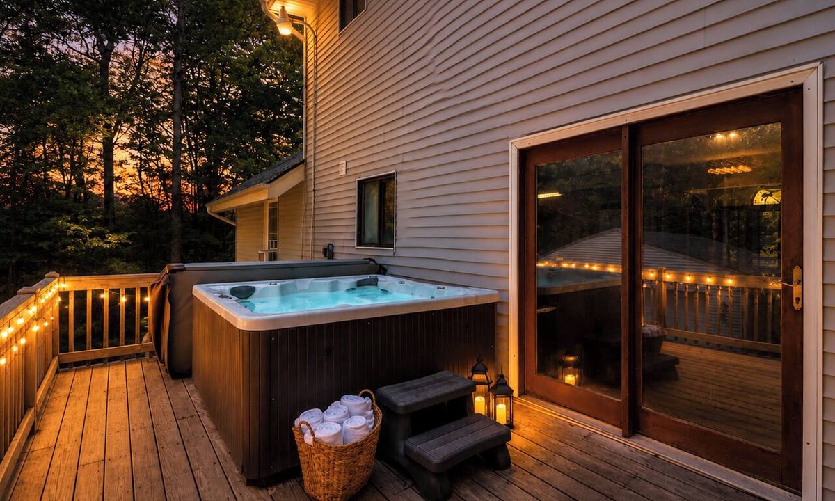 White Haven Cottage | Lake Access & Private Hot Tub at Poconos Home!