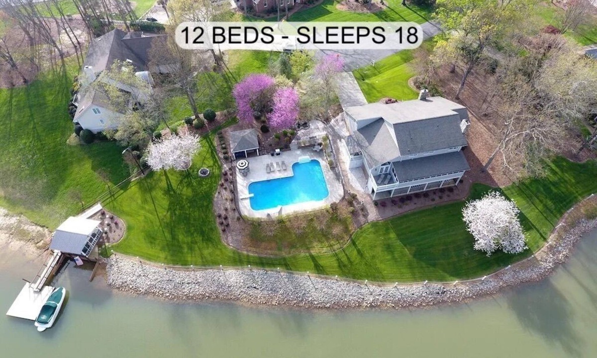 Westport House | Lake Norman Luxury - Large Saltwater Pool, Dock & Boathouse - Sleeps 18