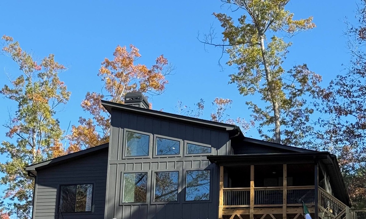 Mill Spring House | Lakefront home with Mountain Views