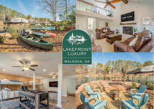 Waleska House | Lakefront Luxury Boat Slip Kayaks Game Room