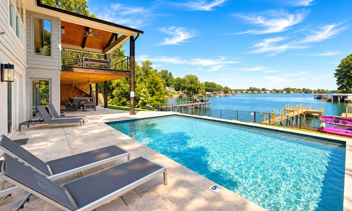Westport House | Lakeshore Adrift - Exclusive Lakefront Home w/Heated Pool & Custom Bunks
