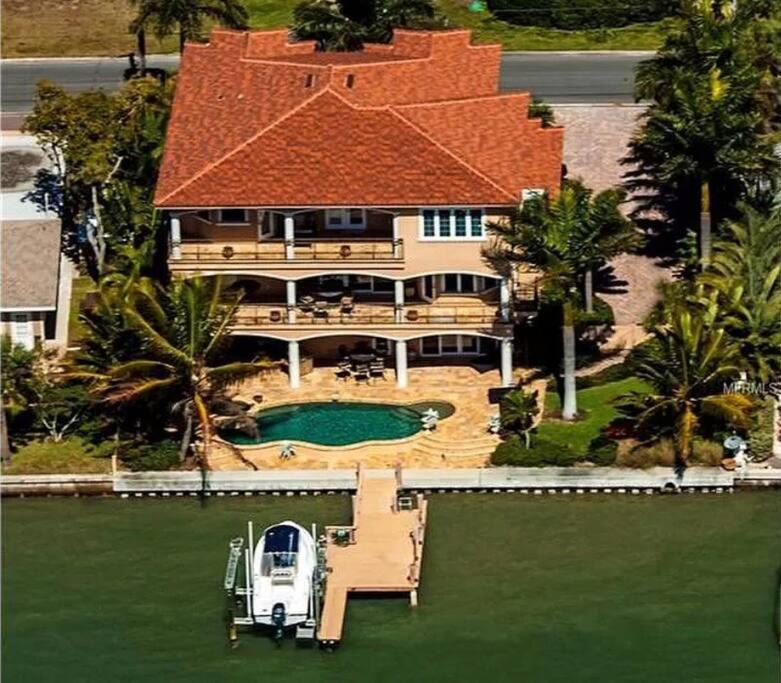 Indian Rocks Beach House | Large Mediterranean Oasis - Water Views & Pool