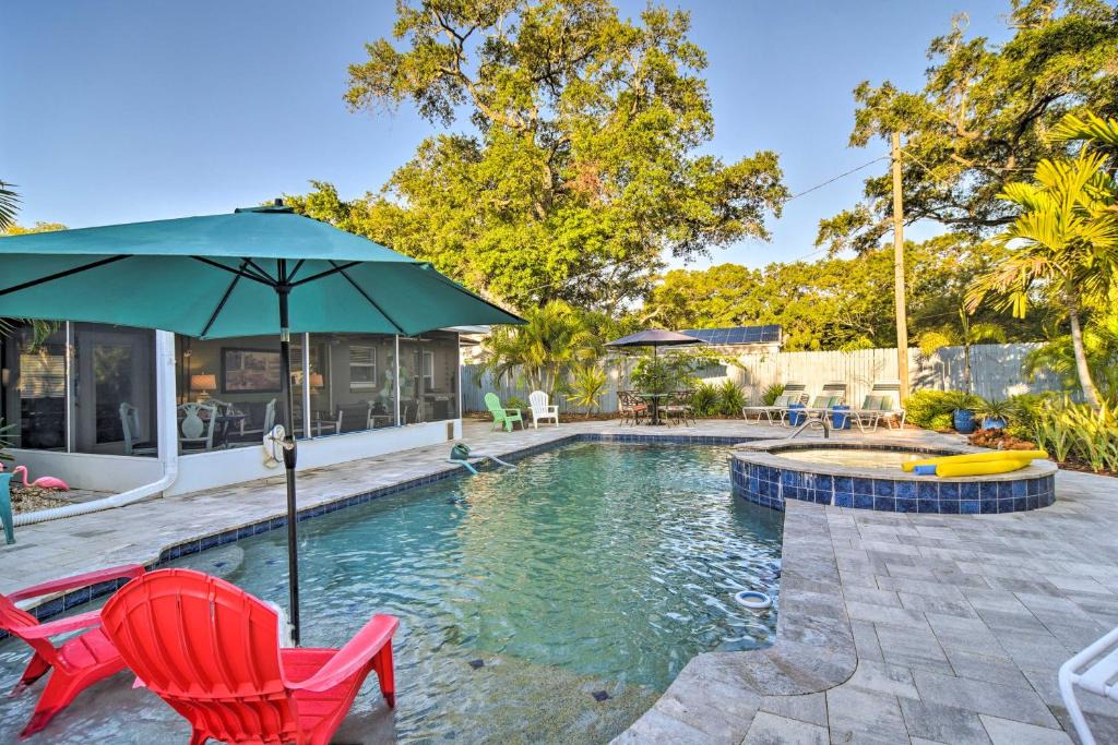 United Central House | Luxe Home with Pool and Hot Tub, Mins to St Pete Beach