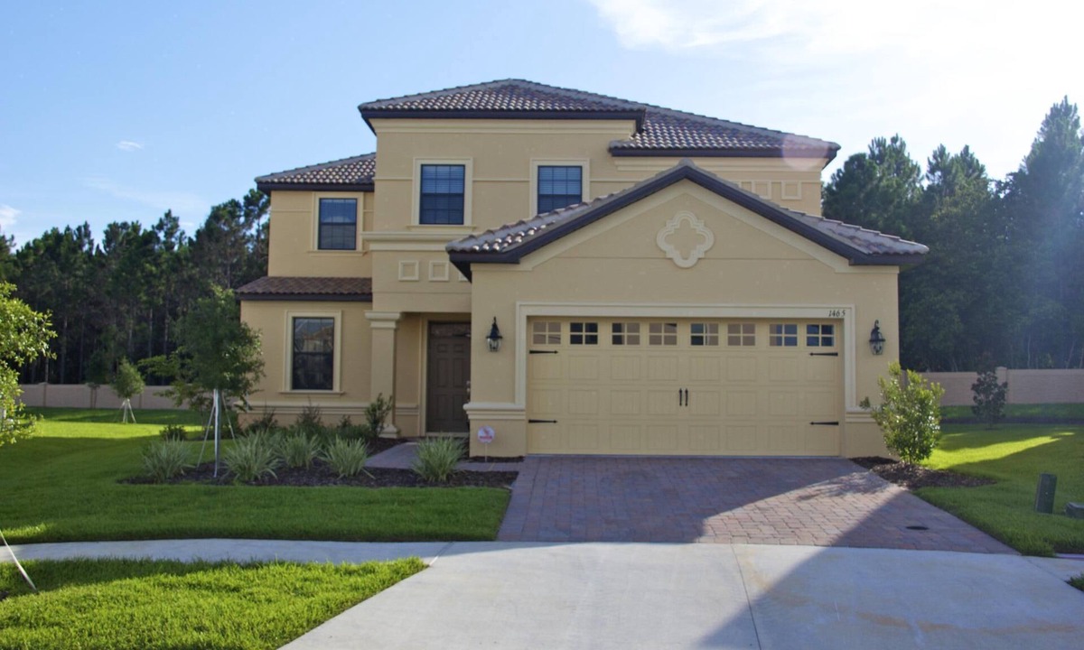 Davenport Villa | Luxury 5 bed; outside BBQ/TV area with South facing pool