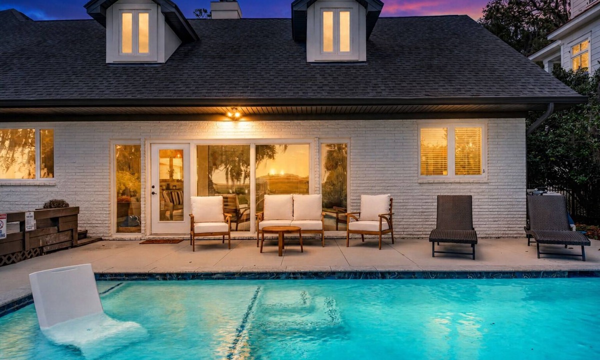 Whitemarsh Island House | Luxury Coastal Retreat | Waterfront Pool & Dock
