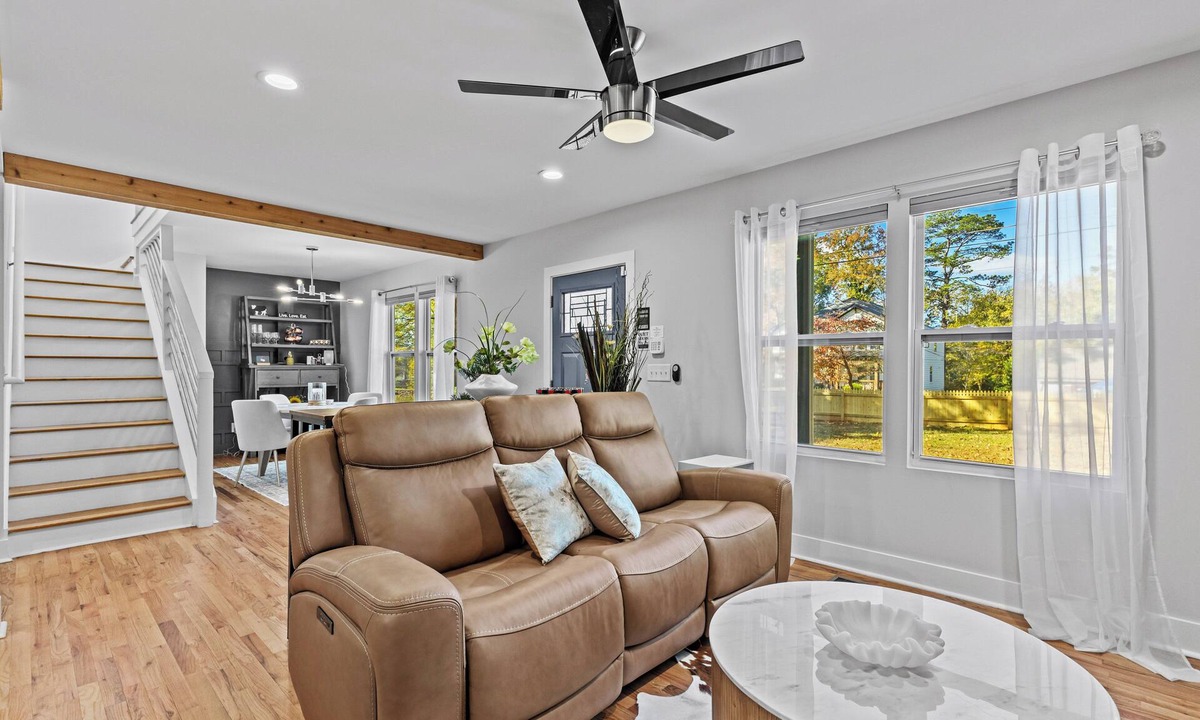 Candler-McAfee House | Modern 3-Story Decatur Retreat, BBQ & Fire Pit