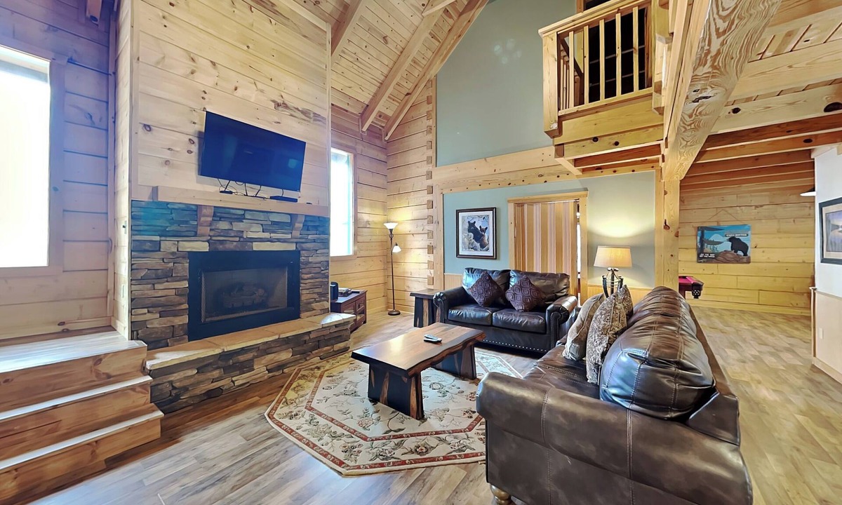 Chalet Village Cabin | Newly Updated Large Cabin with Game Room, Hot Tub + More!