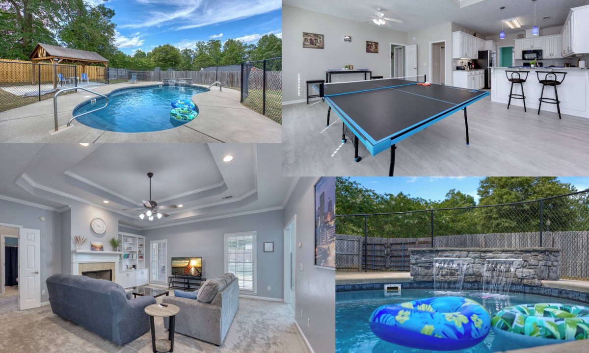Midland House | Pool! Free Snacks&Coffee! 2 Master Suites! Ft.Benning! 5 Beds3 Bath!