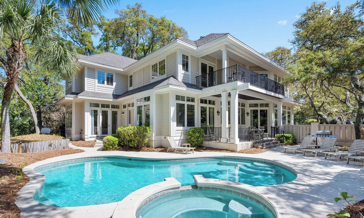 Oceanside House | Pristine 2nd row home in Sea Pines w/great outdoor space, private pool & spa
