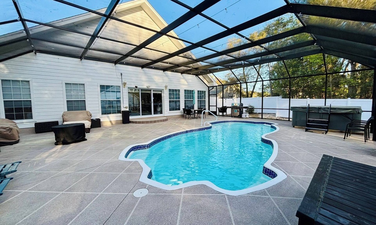 Little River House | Private Luxury Retreat with Pool, Hot Tub, Beach