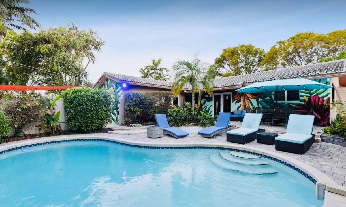 Dania Beach House | Private Oasis with Heated Saltwater Pool and Tropical Backyard