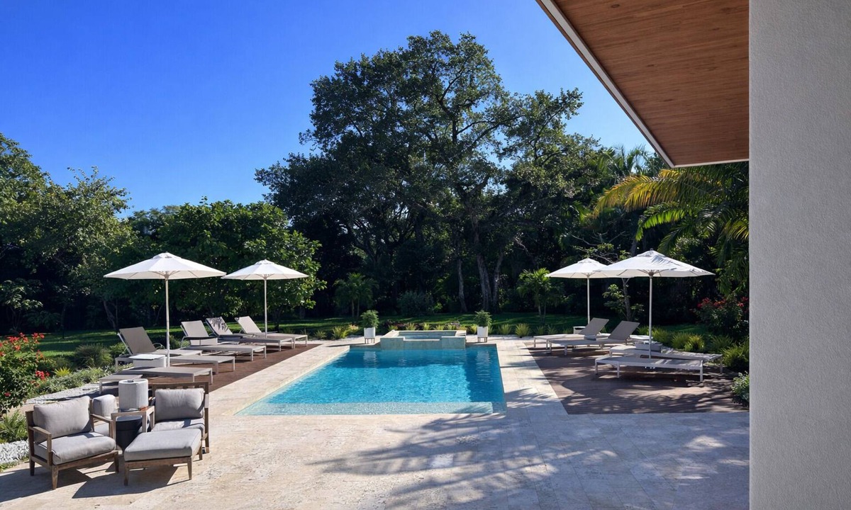 Ludlam House | Private Palm Oasis - Pool, Spa, Fire Pit & Outdoor Kitchen