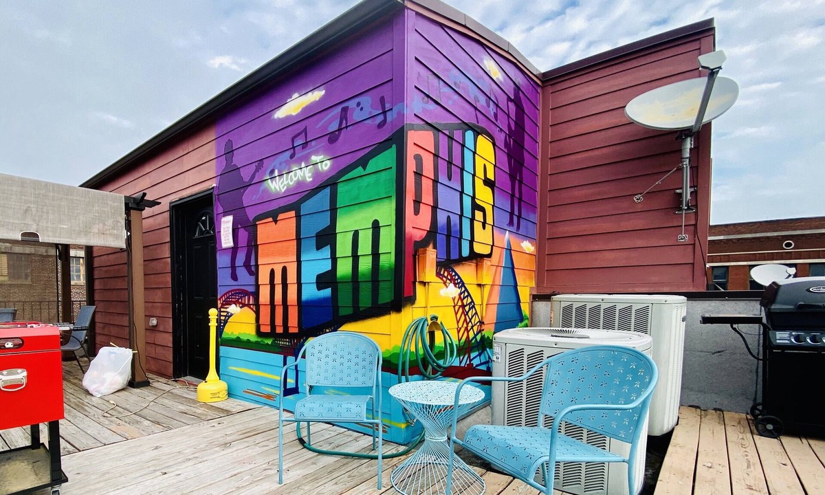 Downtown Memphis House | 🌇 Private Sunset Rooftop w/secure EV Garage ⚡️🚗💨
