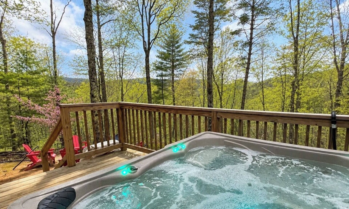 Suches Cabin | Quiet mountain escape w/hot tub and sunset views! Dog-friendly