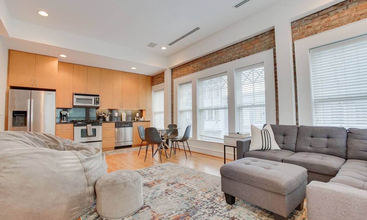 Greenville Downtown Apartment | Red Door Apartment 2.0 | Heart Of Downtown Greenville | Lovesac Bean Bag!