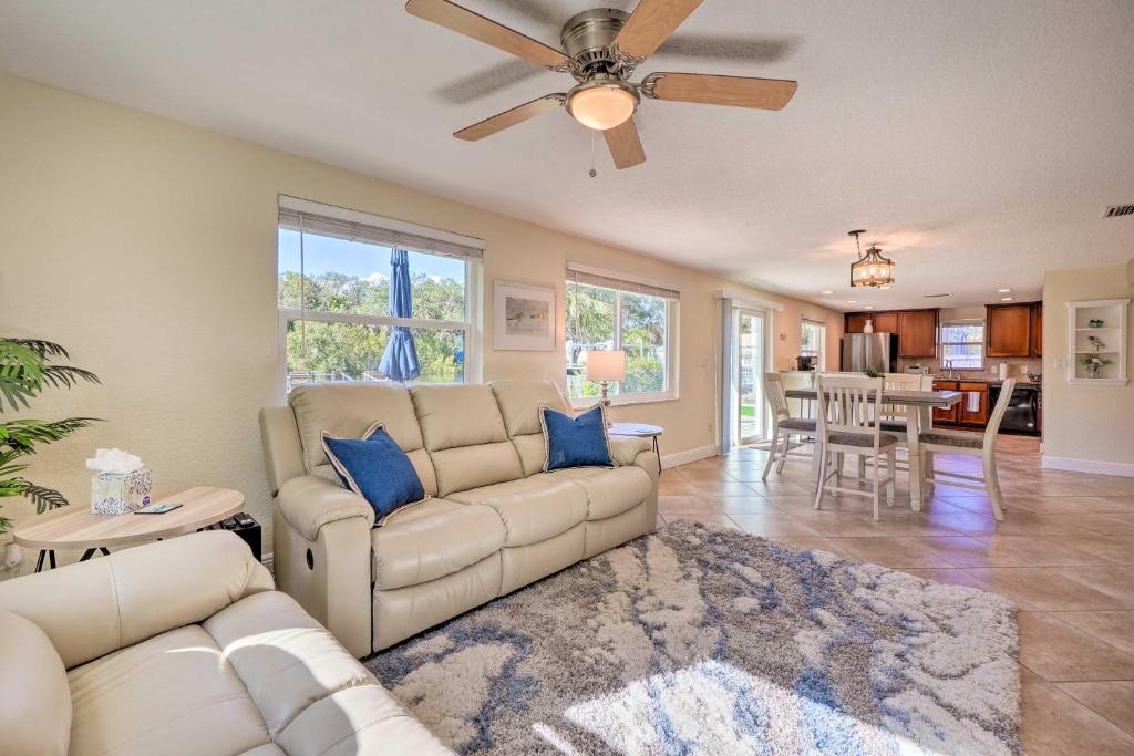 New Port Richey House | Riverfront Home with Putting Green and Boat Dock!