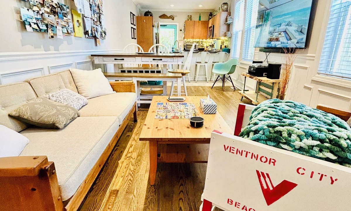 Ventnor City Condo | Salty + Sandy in Ventnor City NJ, just 1 block from both beach and bay!