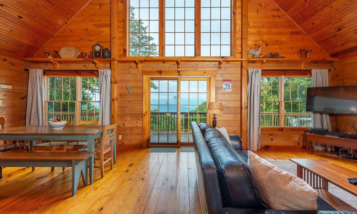 Old Fort Cabin | Secluded Log Cabin on Wildlife Preserve | Mt. Mitchell Views, Game Loft & 3 Decks