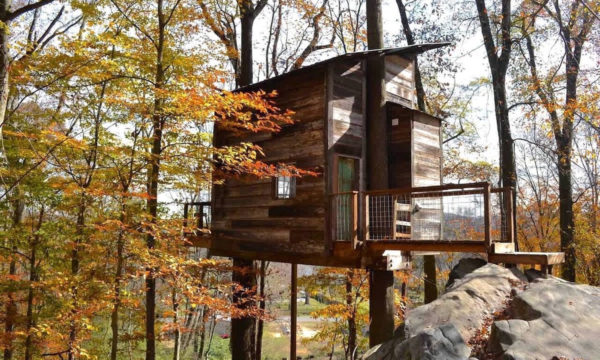Flintstone Cabin | Secluded Tree House in the Forest near the Appalachian Mountains, Georgia